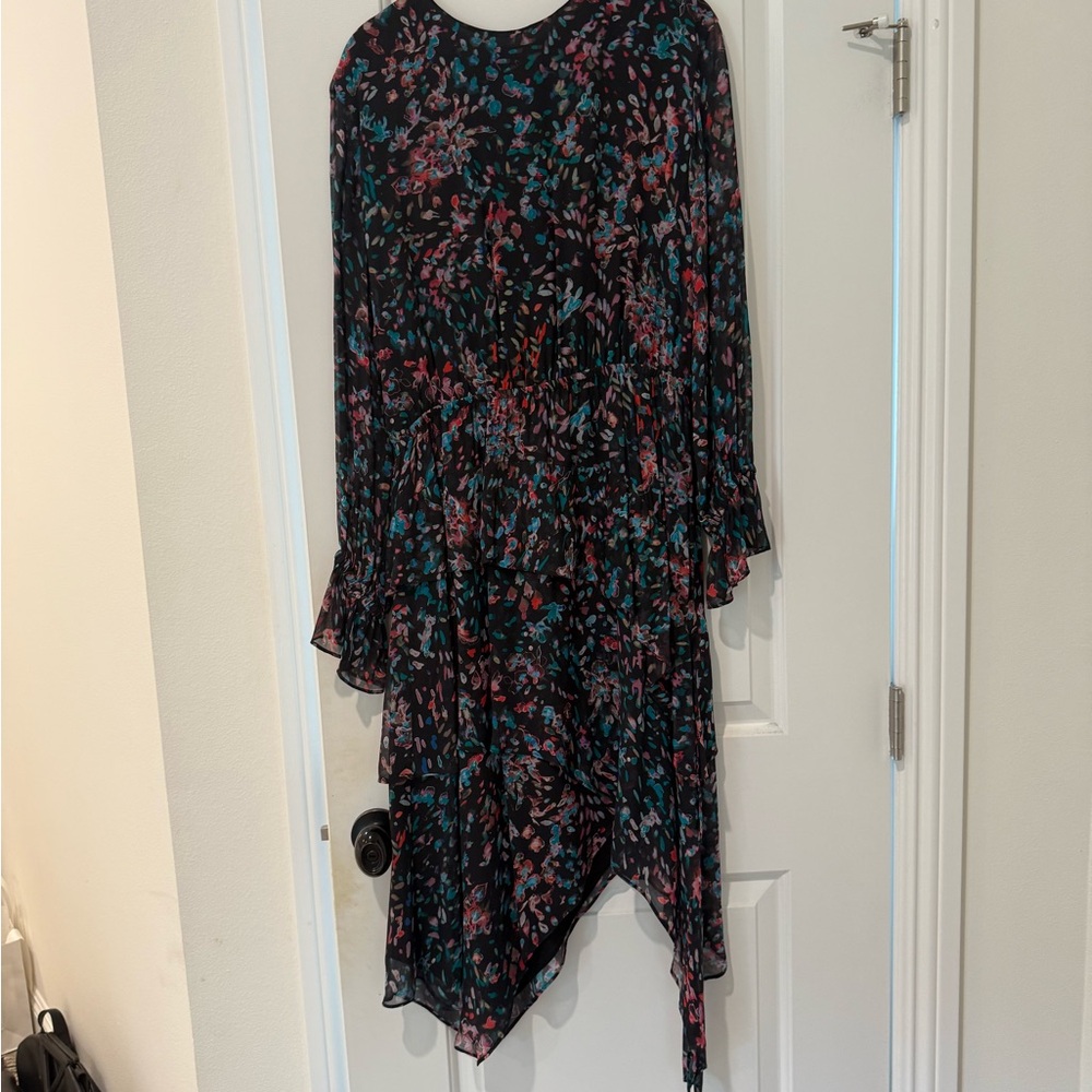 IRO Black Multicolor Long Sleeve Dress